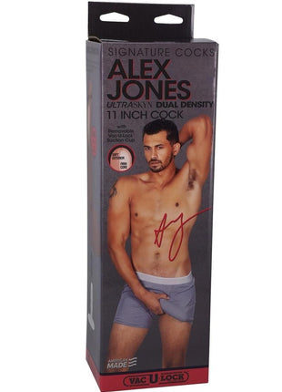 Signature Cocks Ultraskyn Alex Jones Dildo with Removable Suction Cup - Caramel - 11in