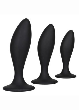 Silicone Anal Curve Kit - Black - 3 Piece