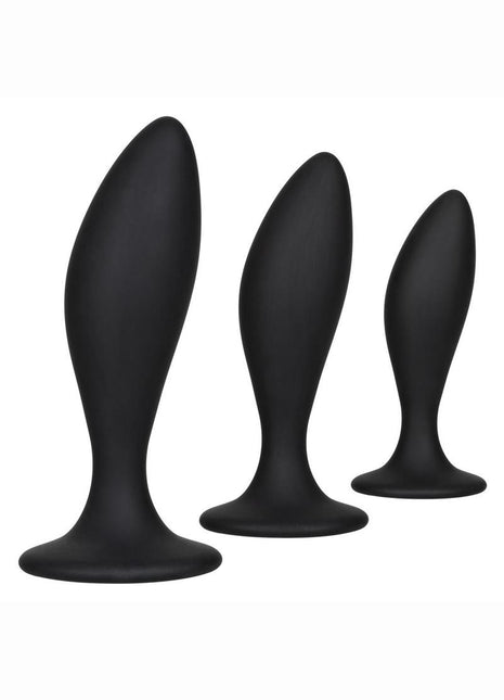 Silicone Anal Curve Kit - Black - 3 Piece