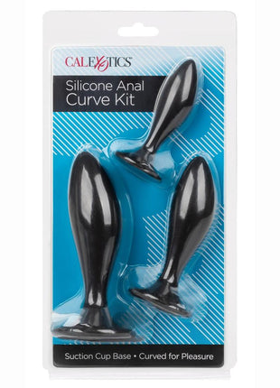 Silicone Anal Curve Kit - Black - 3 Piece