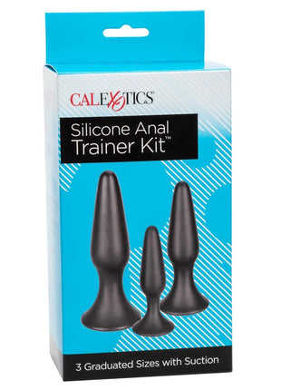 Silicone Anal Trainer Kit Black 3 Sizes - Black