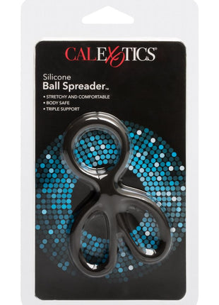 Silicone Ball Spreader Cock Ring - Black