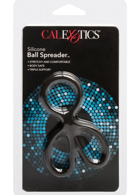 Silicone Ball Spreader Cock Ring - Black