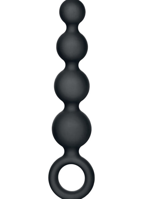 Silicone Booty Anal Beads - Black