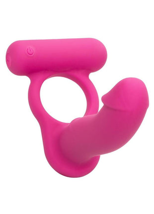 Silicone Rechargeable Double Diver Couples Ring - Pink