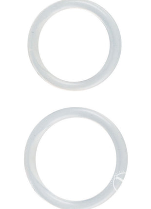 Silicone Rings Cock Rings - Clear - 2 Per Set