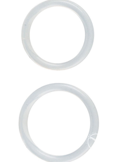 Silicone Rings Cock Rings - Clear - 2 Per Set