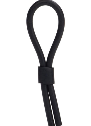 Silicone Stud Lasso Cock Ring - Black