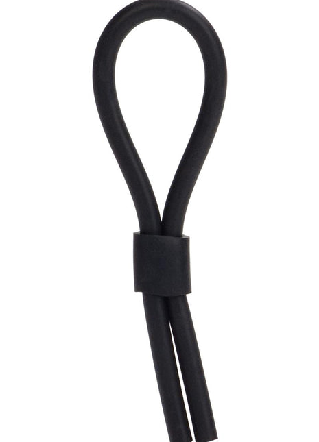 Silicone Stud Lasso Cock Ring - Black