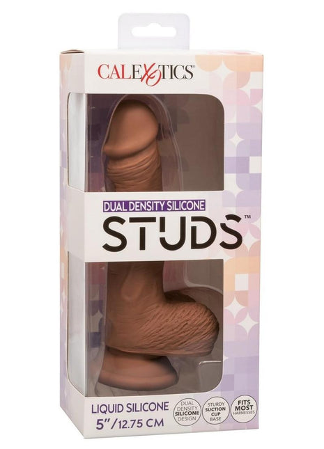 Silicone Studs Dual Density with Suction Cup Base - Chocolate - 5in