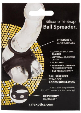 Silicone Tri-Snap Ball Spreader Cock Ring