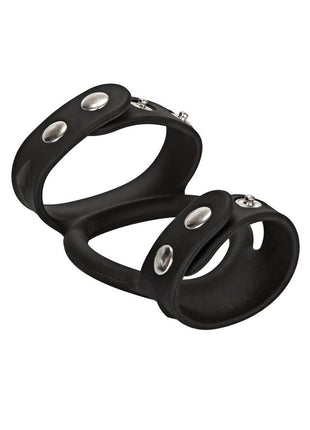 Silicone Tri-Snap C and B Cage Cock Ring