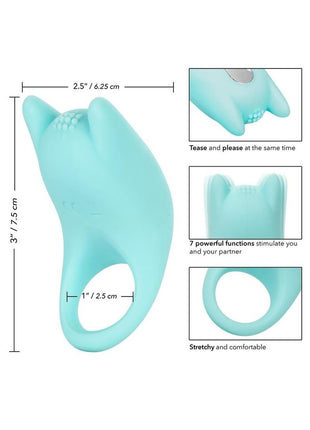 Silicone USB Rechargeable Dual Exciter Enhancer Ring Waterproof