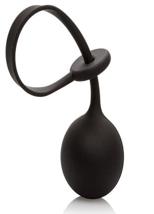 Silicone Weighted Lasso Cock Ring - Black
