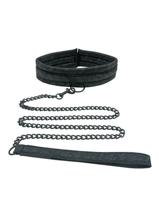 Sincerely Lace Adjustable Collar and Leash - Black - Set