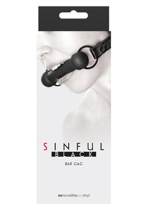 Sinful Silicone Bar Gag - Black