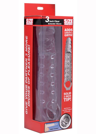 Size Matters Penis Extender Sleeve - Clear - 3in
