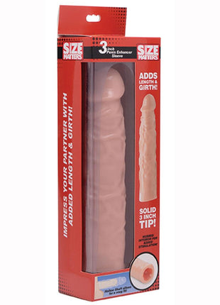 Size Matters Penis Extender Sleeve 3in - Vanila - Flesh