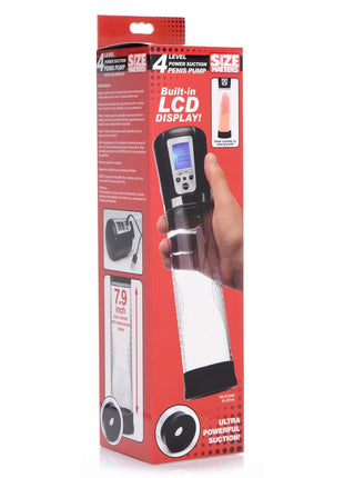 Size Matters Power Suction Penis Pump with Built- - Clear - Display