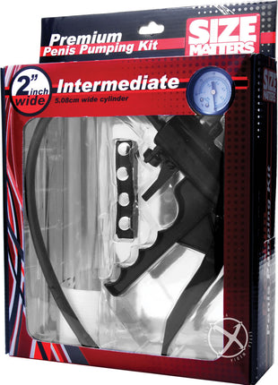 Size Matters Premium Penis Pumping Kit - Intermediate Size - Clear