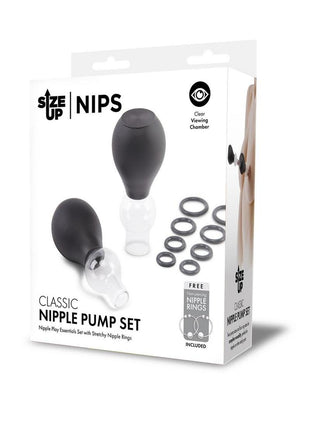 Size Up Classic Nipple Pump - Black/Clear - Set