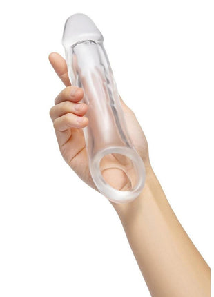 Size Up Girthy Clear View Penis Extender with Ball Loop