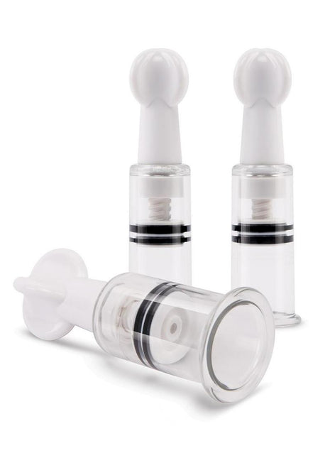 Size Up Nipple and Clit Triple Sucker - Black/Clear - Set
