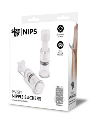 Size Up Twisty Nipple Suckers - Black/Clear - Small