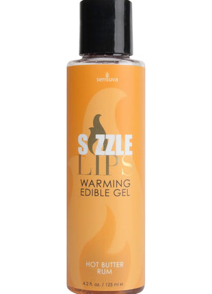 Sizzle Lips Warming Edible Gel Butter Rum - 4.2oz