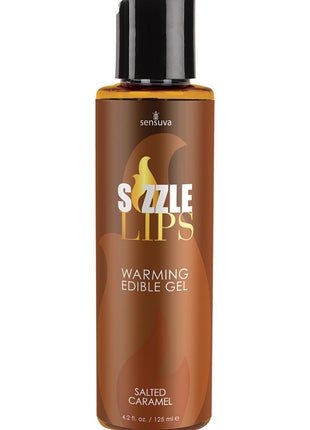 Sizzle Lips Warming Edible Gel Salted Caramel - 4.2oz