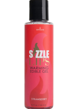 Sizzle Lips Warming Edible Gel Strawberry - 4.2oz