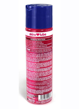 Skins Excite Tingling Water Based Lubricant - 4.4oz