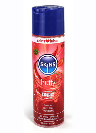 Skins Strawberry Water Based Lubricant - 4.4oz