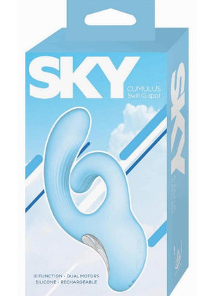 Sky Cumulus Swirl G-Spot Rechargeable Silicone - Blue