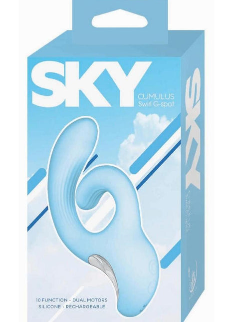 Sky Cumulus Swirl G-Spot Rechargeable Silicone - Blue