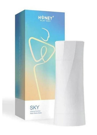 Sky Intense Suction and Vibration Rechargeable Blowjob Machine - White