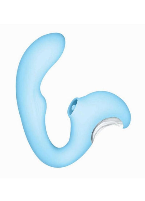 Sky Nimbus G-Spot Finder Rechargeable Silicone Vibrator - Blue