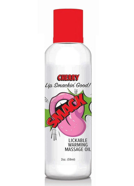 Smack Lickable Massage Oil 2oz - Cherry