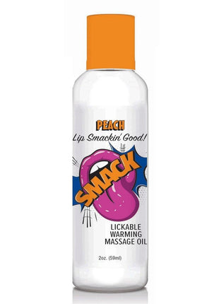 Smack Lickable Massage Oil 2oz - Peach