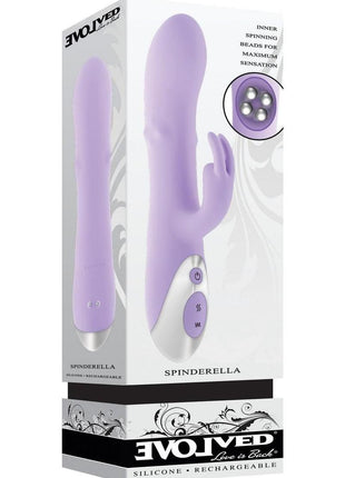 Spinderella Rechargeable Silicone Dual Vibe - Purple