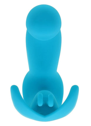 Spread Your Wings Rechargeable Silicone Multi Vibrator - Blue