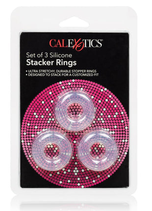 Stacker Rings Silicone Cock Rings - Clear - 3 Piece