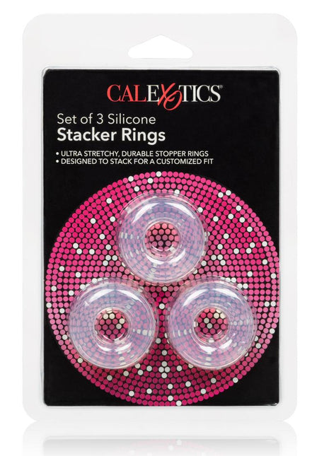 Stacker Rings Silicone Cock Rings - Clear - 3 Piece