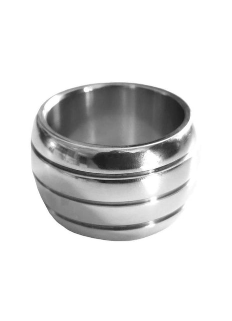 Stainless Steel Round Cock Ring - Silver - 45mm