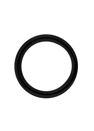 Stainless Steel Round Cock Ring - Black - 50mm