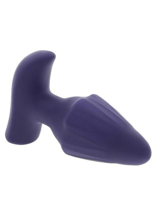 Starburst Rechargeable Silicone Expandable Anal Plug with Remote - Purple