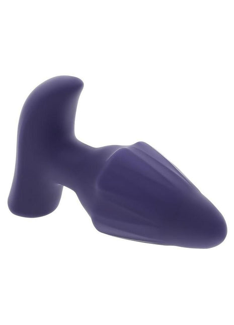 Starburst Rechargeable Silicone Expandable Anal Plug with Remote - Purple