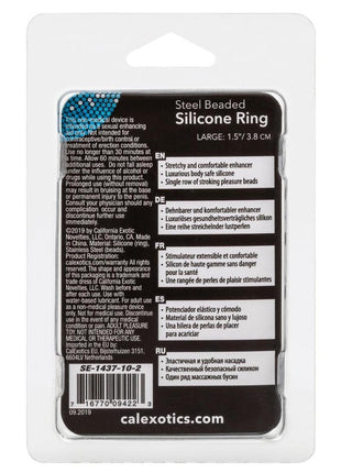Steel Beaded Silicone Cock Ring