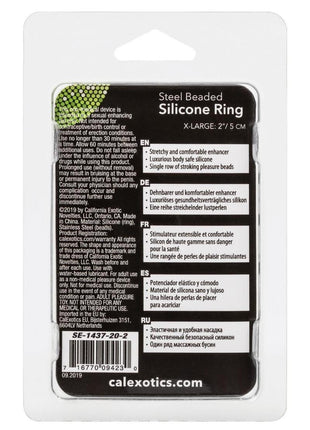 Steel Beaded Silicone Cock Ring