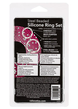 Steel Beaded Silicone Ring